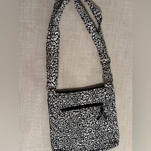 Vera Bradley Hipster Crossbody. Black and white. Gently used